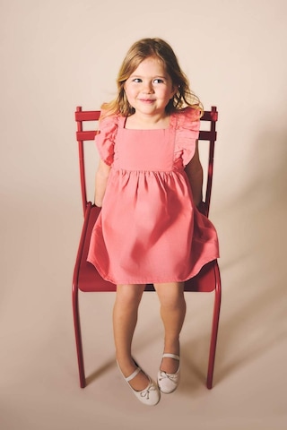 Defacto Askılı Poplin Elbise Kız Bebek H4370a526smpn682 Pembe-pn682