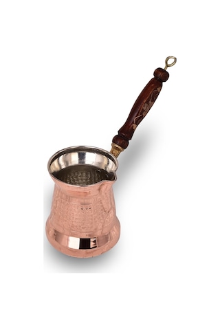 Cobper Premium Collection Roman Bakır Cezve 450ml Ahşap Kulp