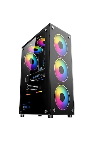 Revenge Clear 3 Fanlı Temperli Cam Panel Gaming Oyuncu Bilgisayar Kasası