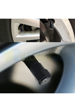 Mini Cooper Siyah Sibop Kapağı Paslanmaz Çelik 4 Adet