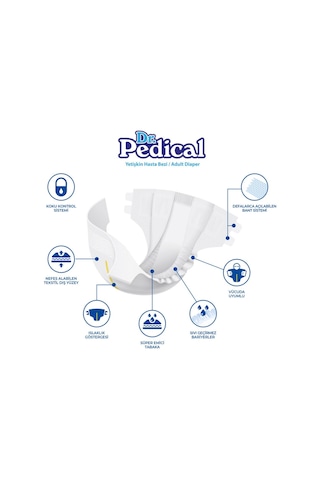 Dr.pedical Belbantlı Hasta Bezi Small Küçük Beden 60 Adet S