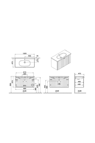 VitrA Root Groove Kapaklı Lavabo Dolabı 100 Cm Mat Beyaz 69310 Çok Renkli