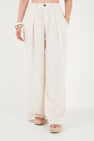 Lela Relaxed Fit Yüksek Bel Geniş Paça Pantolon Bayan Pantolon 668yp5515 Taş