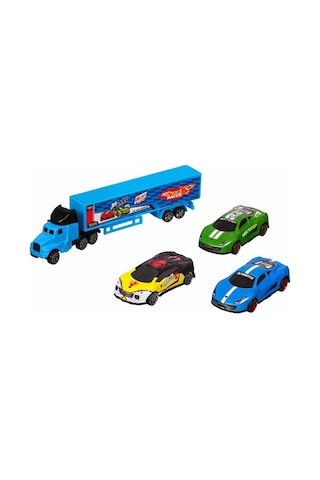 Toysan 3'lü Metal Arabalı Mini Tır Seti Toy-40 Çok Renkli