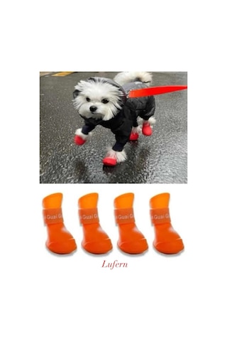 Özel Tasarım Su Geçirmez Silikon Kedi Köpek Ayakkabısı Cırt Cırtlı Kaymaz Evcil Hayvan Pati Koruma