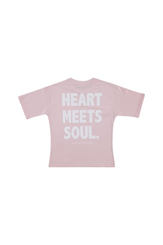Civil Girls Heart Baskılı 10-13 Yaş Tişört - Pudra
