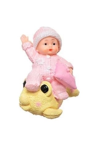 Büro Ev Hediyesi İçin Polyester Sevimli Pembe Bebek Biblo Süs Eşyası