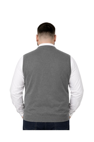 Battalmoda Erkek Büyük Beden Füme Cepli Triko Yelek 3xl-4xl-5xl-6xl