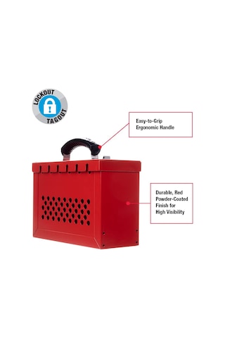 Master Lock Ml498a Çelik Grubu Güvenlik Kutusu, Kırmızı, 25,9 Cm