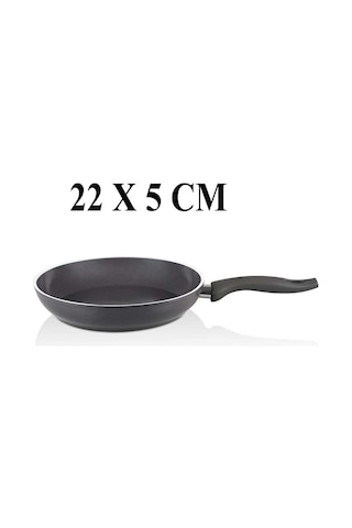 Falez Seramik Tava 22 Cm Füme Renk Tek Kulplu Füme