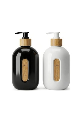500 Ml Cam Sıvı Sabunluk, Bambu Pompalı Ve Şık Tasarım 12 Izgara