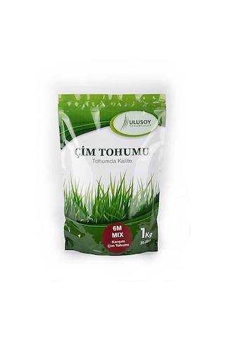 6 Karışım Çim Tohumu Ulusoy 6 Mix Ithal Çim Tohumu 1 Kg Ambalajlı