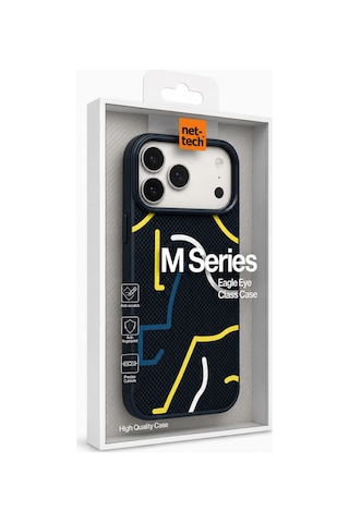 Nettech Apple iPhone 17 Pro Max Uyumlu Nt-n129 Desenli Seri Arka Koruma Kılıf - Turuncu