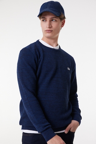 Lee Regular Fit Normal Kesim Bisiklet Yaka Indigo Erkek Triko Kazak L212149315 İndigo