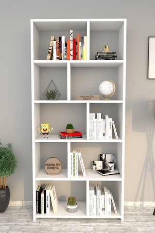 Moonlife London Kitaplık Beyaz