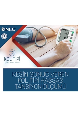Nec-t3 Kol Tipi Dijital Tansiyon Aleti D - Medikaltec Nec-t3 Kol Tipi Dijital Tansiyon Aleti