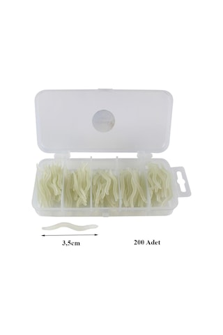 Valkyrie 200 Adet Kutulu Fosforlu 3,5cm Yapay Silikon Solucan Balık Yemi - Gerçekçi Görünüm - Parlayan Solucan