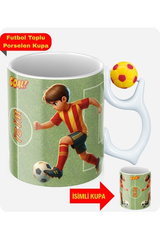 Sarı Kırmızı Futbol Kupa Taraftar Yastık Kombin Taraftar Uyku Arkadaşı İkili Set Hediye Yastık Hediye Paketi-Hediye Paketi