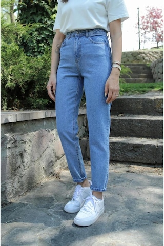 Ahmetkoccollection Kadın Mom Jean Açık Mavi Açık Mavi