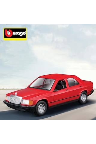 Burago 1/24 Mercedes Benz 190e 2.6 Model Araç Kırmızı 17,7cm X 5,5cm X 7,3cm