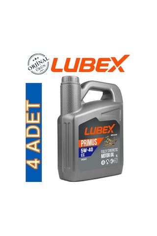 Lubex Primus Ec 5W-40 Tam Sentetik Motor Yağı 4 x 5 L
