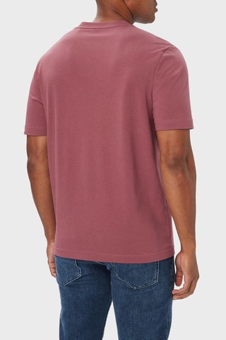 Boss Logolu Pamuklu Relaxed Fit Bisiklet Yaka T Shirt Erkek T Shirt 50473278 618 Bordo