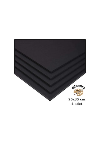 25x35 Cm Siyah Fotoblok 3 Mm Kalınlık 4 Lü Paket Maket Kartonu