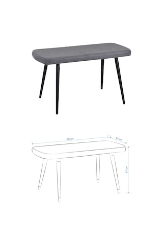 Vilinze Deniz Sandalye Dino Bank Argos Ahşap Mdf Sabit Mutfak Masası Takımı - 70x120 Cm Sigma Gri