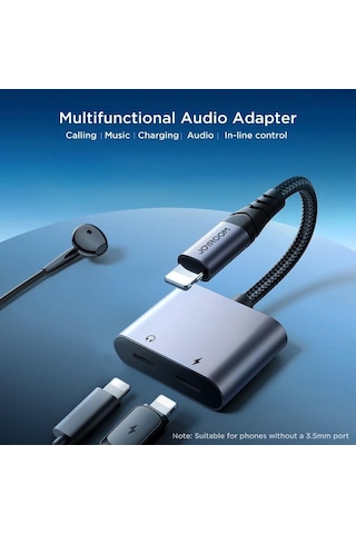 Joyroom Arama Destekli Audio Adapter Lightning - Dual Lightning