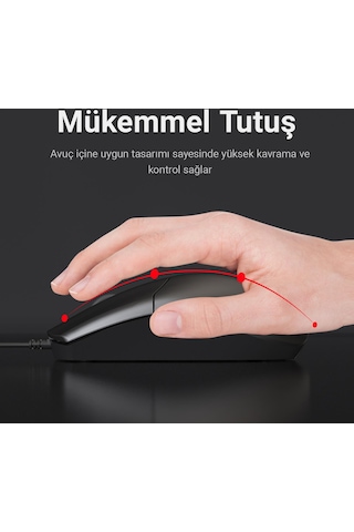 DM K11 USB Kablolu İngilizce Q Klavye ve Mouse Seti