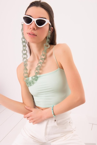 Lonca Mint İp Askılı Crop Top-M Mint