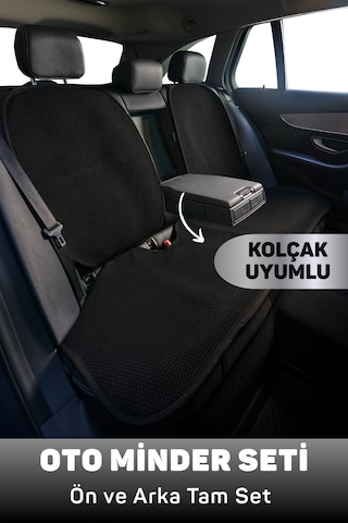 Minderland Mindra Serisi Jeep Avenger 2023+ Uyumlu Oto Koltuk Minder Seti - Siyah