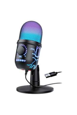 Oyun Mikrofonu, Pc, Mac, Ps4/5 İçin Usb Bilgisayar Mikrofonu, Stüdyo Kaydı İçin Kondenser Podcast Mikrofon, Youtube,