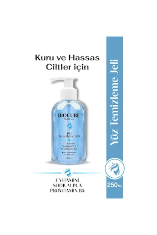 Biocure Kuru Hassas Ciltler İçin Yüz Temizleme Jeli 250 ML