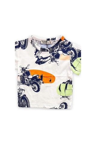 Woo Rage Erkek Çocuk Araba, Motorsiklet,panda,yazılı Tshirt-11751-lacivert Lacivert