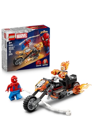 LEGO® ǀ Marvel Örümcek Adam, Ghost Rider Motosikletine Karşı 76335 -6 Yaş ve Üzeri Çocuklar için Yaratıcı Oyuncak Yapım Seti (72P)