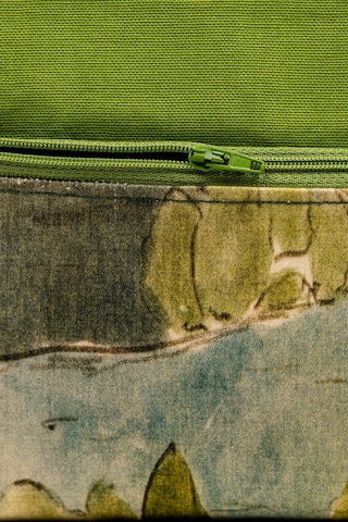 Fabric Craft Bag El Çantası Fermuarlı Çok Amaçlı Yeşil