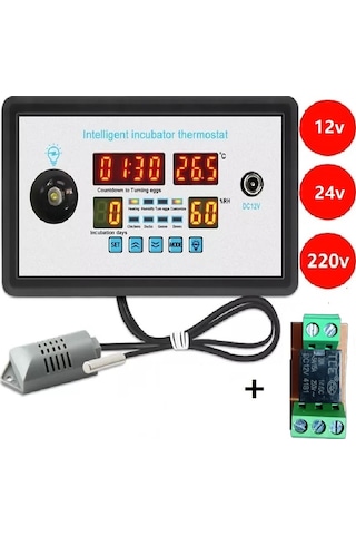 Zfx-w9002 12-24-220volt Kuluçka Kontrolörü Isı-nem-çevirme-fan