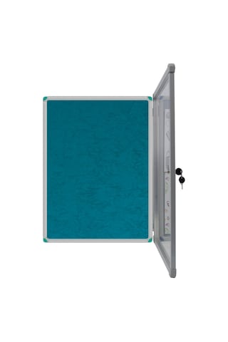 ABC 50X70 Camekanlı Anahtarlı Apartman İlan Panosu Site Duyuru Panosu