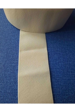5 Cm Beyaz Bel,paça Ve Don Lastiği 1 Paket 10 Metre