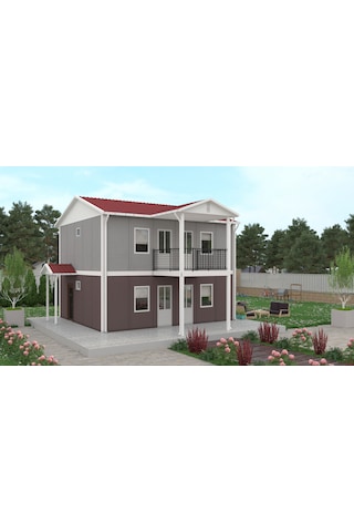 114 M2 Çift Katlı Prefabrik Ev
