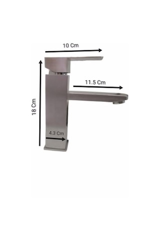 Fleko Inox Kare Lüx Lavabo Bataryası Ssc1-S4
