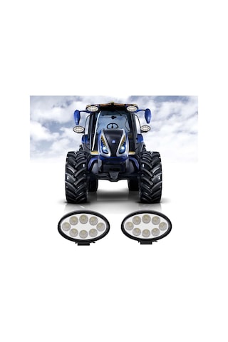 8 Ledli Oval Çalışma Lamba Kabin12-24vnew Holland Ledlamba 4 Adet