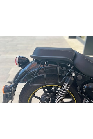 Turktasarlar Motor Accessory Royal Meteor 350 - Motosiklet Çanta Sabitleme Aparatı, Siyah Boyalı Metal Boru Büküm Genel