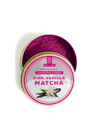Pink Vanilla Matcha 25g, Vanilya Aromalı Pembe Matcha Doğal Pancar Renklendirici