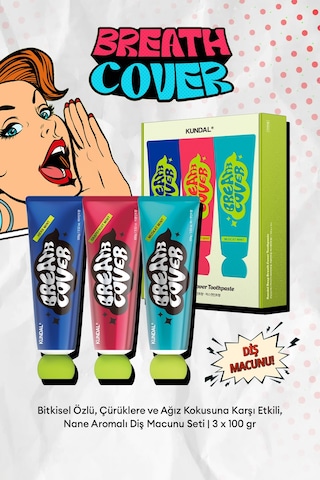 Çürüklere Ve Ağız Kokusuna Karşı Etkili Diş Macunu Seti Kundal Deep Breath Cover Toothpaste Set