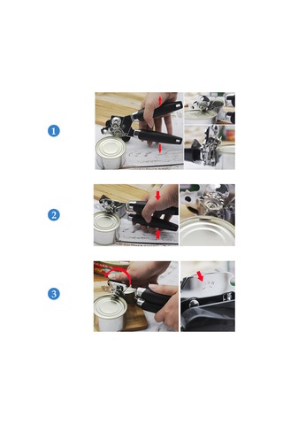 Samdoo Paslanmaz Çelik Manuel Kutu Açacağı - Pratik Ve Dayanıklı Mutfak Aleti Gümüş