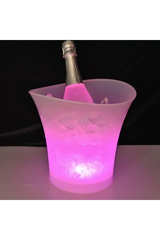 Neevoyu 5l Hacimli Led Renk Değiştiren Işıklı Buzluk - Ergonomik Kavisli Tasarım, Ip65 Su Geçirmez, Taşınabilir, Temizliği Kolay Beyaz