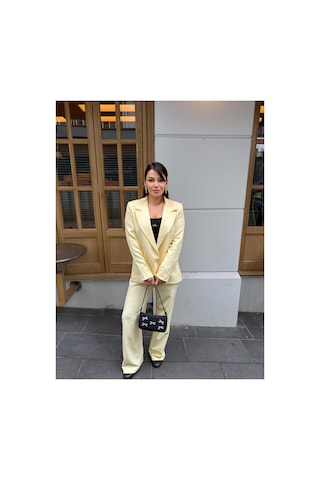 Gigi Wardrobe Limoncello Blazer Takım Sarı Sarı