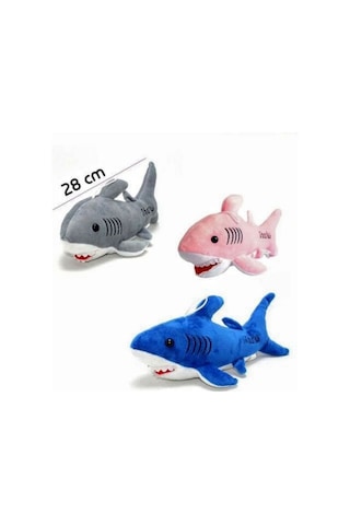 Peluş Köpekbalığı 30 Cm - Şarkı Söyleyen Baby Shark Mavi Balık Mavi